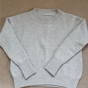 One Grey Day cashmere crewneck sweater